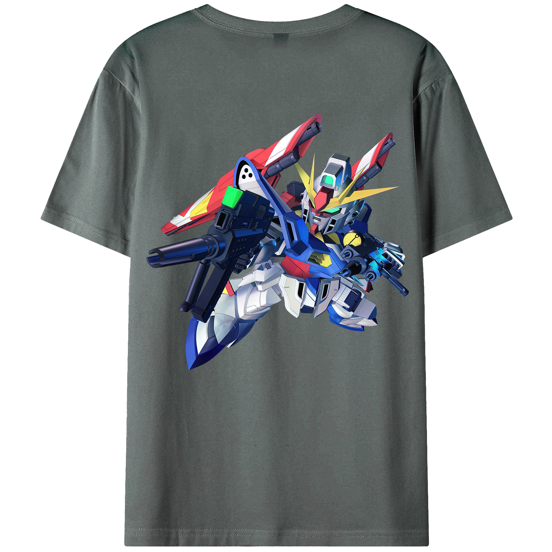（画像用） 機動戦士ガンダム Mobile Suit Gundam 綿100％ メンズ半袖Tシャツ（バックプリント） 通気性